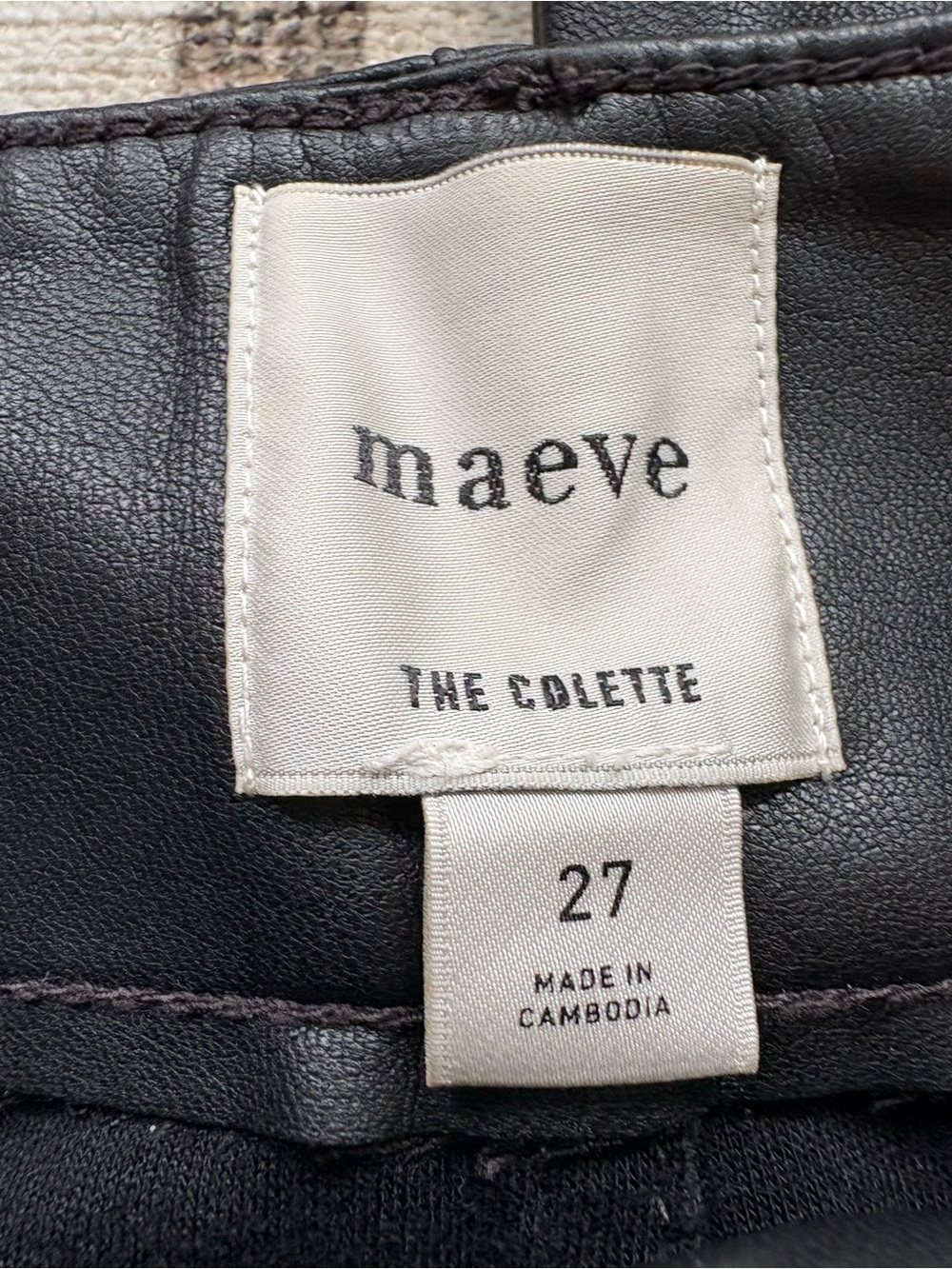 Maeve the collete vegan leather crop | size 27 - Picture 6 of 8